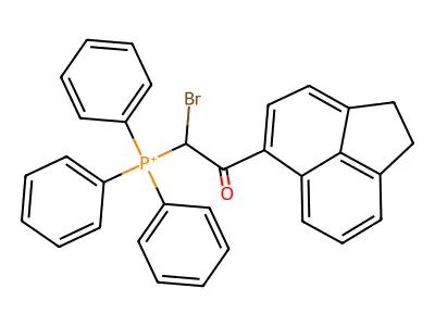 [1-Bromo-2-(1,2-dihydroacenaphthylen-5-yl)-2-oxoethyl](triphenyl)phosphonium structure
