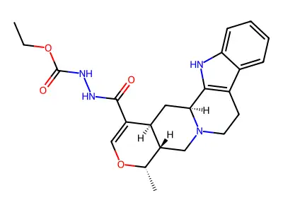Raubasinique acide N'-(ethoxycarbonyl)hydrazide structure