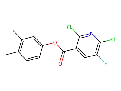 3,4-Dimethylphenyl 2,6-dichloro-5-fluoronicotinate structure