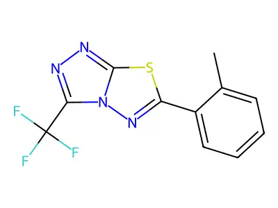 6-(2-Methylphenyl)-3-(trifluoromethyl)[1,2,4]triazolo[3,4-b][1,3,4]thiadiazole structure