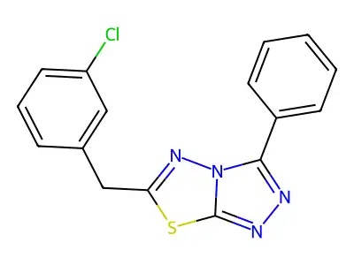 6-(3-Chlorobenzyl)-3-phenyl[1,2,4]triazolo[3,4-b][1,3,4]thiadiazole structure