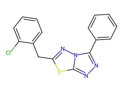 6-(2-Chlorobenzyl)-3-phenyl[1,2,4]triazolo[3,4-b][1,3,4]thiadiazole structure