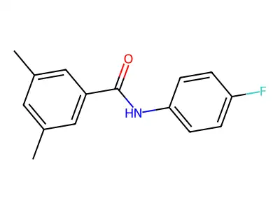 N-(4-fluorophenyl)-3,5-dimethylbenzamide structure
