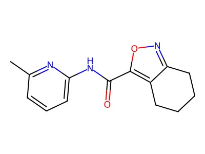 N-(6-methyl-2-pyridinyl)-4,5,6,7-tetrahydro-2,1-benzisoxazole-3-carboxamide structure