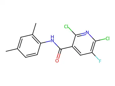 2,6-dichloro-N-(2,4-dimethylphenyl)-5-fluoronicotinamide structure