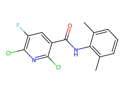 2,6-dichloro-N-(2,6-dimethylphenyl)-5-fluoronicotinamide structure