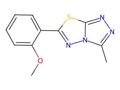 6-(2-Methoxyphenyl)-3-methyl-[1,2,4]triazolo[3,4-b][1,3,4]thiadiazole structure