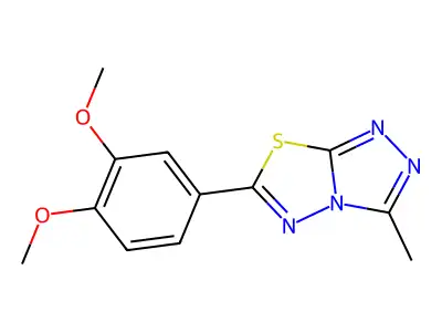 6-(3,4-Dimethoxyphenyl)-3-methyl[1,2,4]triazolo[3,4-b][1,3,4]thiadiazole structure