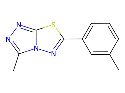 3-Methyl-6-(3-methylphenyl)-[1,2,4]triazolo[3,4-b][1,3,4]thiadiazole structure