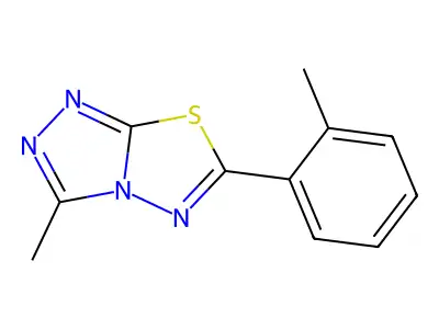3-Methyl-6-(2-methylphenyl)-[1,2,4]triazolo[3,4-b][1,3,4]thiadiazole structure
