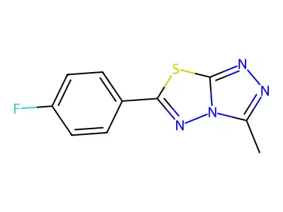 6-(4-Fluorophenyl)-3-methyl[1,2,4]triazolo[3,4-b][1,3,4]thiadiazole structure