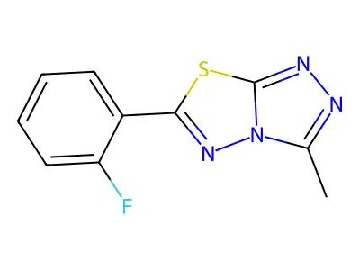 6-(2-Fluorophenyl)-3-methyl[1,2,4]triazolo[3,4-b][1,3,4]thiadiazole structure