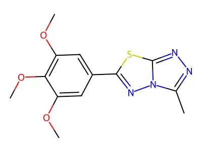 3-Methyl-6-(3,4,5-trimethoxyphenyl)[1,2,4]triazolo[3,4-b][1,3,4]thiadiazole structure