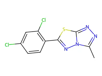 6-(2,4-Dichlorophenyl)-3-methyl[1,2,4]triazolo[3,4-b][1,3,4]thiadiazole structure