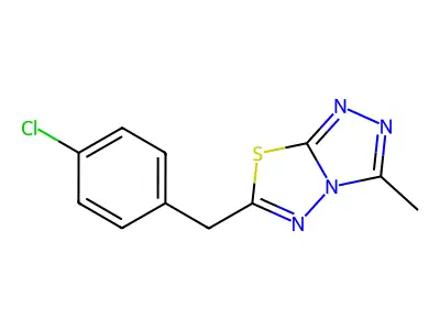6-(4-Chlorobenzyl)-3-methyl[1,2,4]triazolo[3,4-b][1,3,4]thiadiazole structure