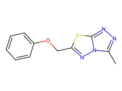 3-Methyl-6-(phenoxymethyl)-[1,2,4]triazolo[3,4-b][1,3,4]thiadiazole structure