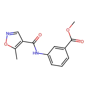 Methyl 3-{[(5-methyl-4-isoxazolyl)carbonyl]amino}benzoate structure