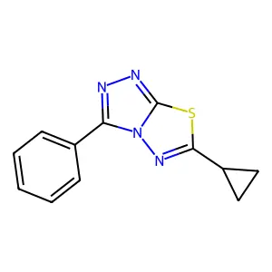 6-Cyclopropyl-3-phenyl-[1,2,4]triazolo[3,4-b][1,3,4]thiadiazole structure
