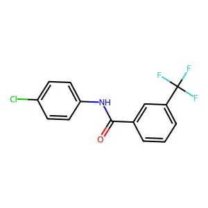 N-(4-chlorophenyl)-3-(trifluoromethyl)benzamide structure