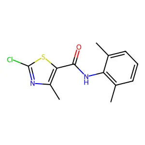 2-chloro-N-(2,6-dimethylphenyl)-4-methyl-1,3-thiazole-5-carboxamide structure
