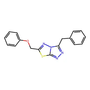 3-Benzyl-6-(phenoxymethyl)[1,2,4]triazolo[3,4-b][1,3,4]thiadiazole structure