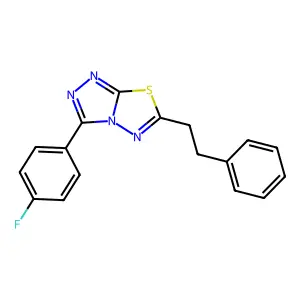 3-(4-Fluorophenyl)-6-(2-phenylethyl)[1,2,4]triazolo[3,4-b][1,3,4]thiadiazole structure