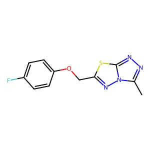 6-[(4-Fluorophenoxy)methyl]-3-methyl-[1,2,4]triazolo[3,4-b][1,3,4]thiadiazole structure
