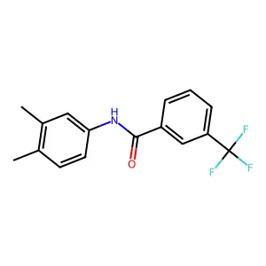 N-(3,4-dimethylphenyl)-3-(trifluoromethyl)benzamide structure