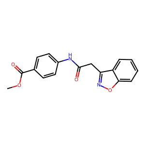 Methyl 4-[(1,2-benzisoxazol-3-ylacetyl)amino]benzoate structure