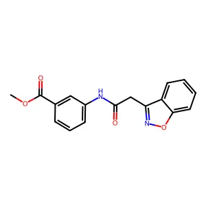 Methyl 3-[(1,2-benzisoxazol-3-ylacetyl)amino]benzoate structure