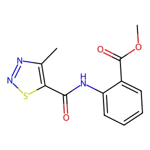 Methyl 2-{[(4-methyl-1,2,3-thiadiazol-5-yl)carbonyl]amino}benzoate structure