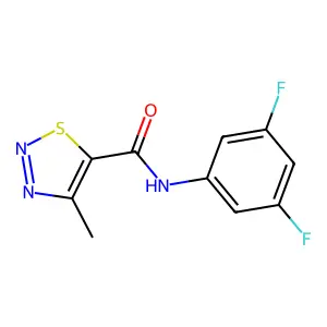 N-(3,5-difluorophenyl)-4-methyl-1,2,3-thiadiazole-5-carboxamide structure