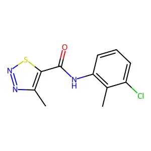 N-(3-chloro-2-methylphenyl)-4-methyl-1,2,3-thiadiazole-5-carboxamide structure