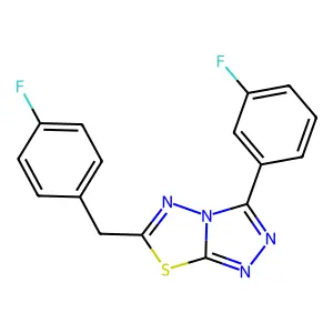 6-(4-Fluorobenzyl)-3-(3-fluorophenyl)[1,2,4]triazolo[3,4-b][1,3,4]thiadiazole structure
