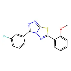 3-(3-Fluorophenyl)-6-(2-methoxyphenyl)-[1,2,4]triazolo[3,4-b][1,3,4]thiadiazole structure