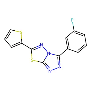 3-(3-Fluorophenyl)-6-(2-thienyl)[1,2,4]triazolo[3,4-b][1,3,4]thiadiazole structure