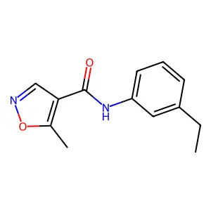 N-(3-ethylphenyl)-5-methylisoxazole-4-carboxamide structure