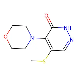 5-(methylsulfanyl)-4-(4-morpholinyl)-3(2H)-pyridazinone structure