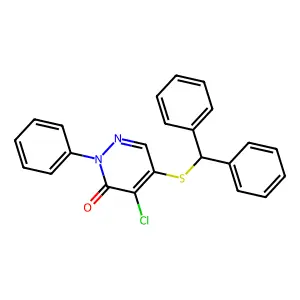 5-(benzhydrylsulfanyl)-4-chloro-2-phenyl-3(2H)-pyridazinone structure