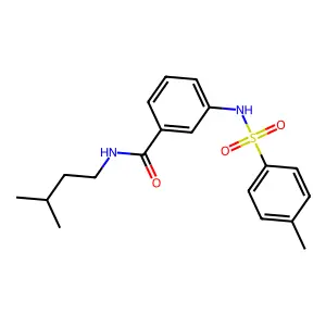 N-isopentyl-3-{[(4-methylphenyl)sulfonyl]amino}benzamide structure