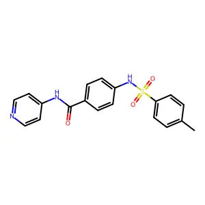 4-[(4-methylphenyl)sulfonylamino]-N-pyridin-4-ylbenzamide structure