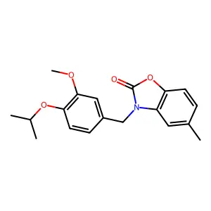 3-(4-Isopropoxy-3-methoxy-benzyl)-5-methyl-3H-benzooxazol-2-one structure