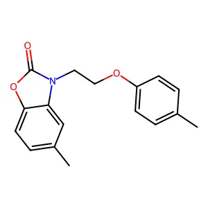 5-Methyl-3-(2-p-tolyloxy-ethyl)-3H-benzooxazol-2-one structure