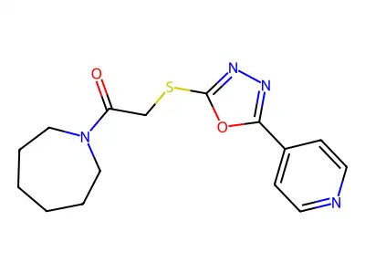 1-(Azepan-1-yl)-2-((5-(pyridin-4-yl)-1,3,4-oxadiazol-2-yl)thio)ethanone structure