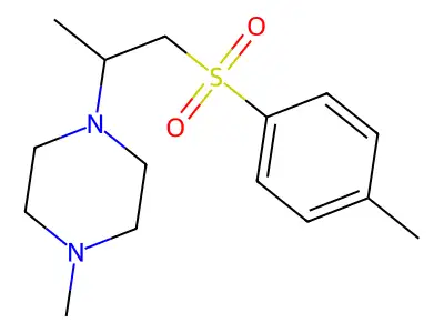 1-Methyl-4-[1-(4-methylphenyl)sulfonylpropan-2-yl]piperazine structure