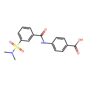 4-[[3-(Dimethylsulfamoyl)benzoyl]amino]benzoic acid structure