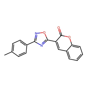 3-[3-(4-methylphenyl)-1,2,4-oxadiazol-5-yl]-2H-chromen-2-one structure