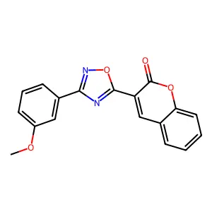 3-[3-(3-Methoxyphenyl)-1,2,4-oxadiazol-5-yl]chromen-2-one structure