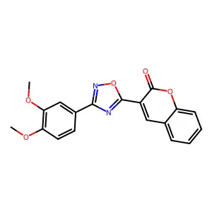 3-(3-(3,4-dimethoxyphenyl)-1,2,4-oxadiazol-5-yl)-2H-chromen-2-one structure