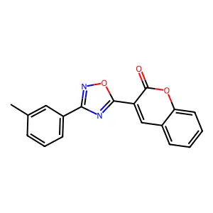 3-[3-(3-methylphenyl)-1,2,4-oxadiazol-5-yl]-2H-chromen-2-one structure